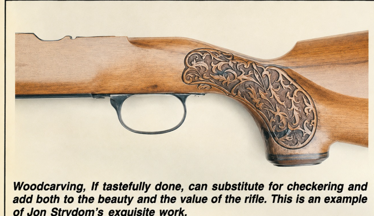Stock grip checkering Stock grip checkering